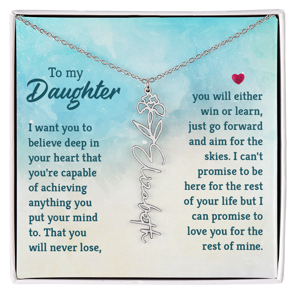Birth Flower/Name Necklace