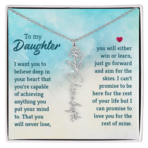 Birth Flower/Name Necklace