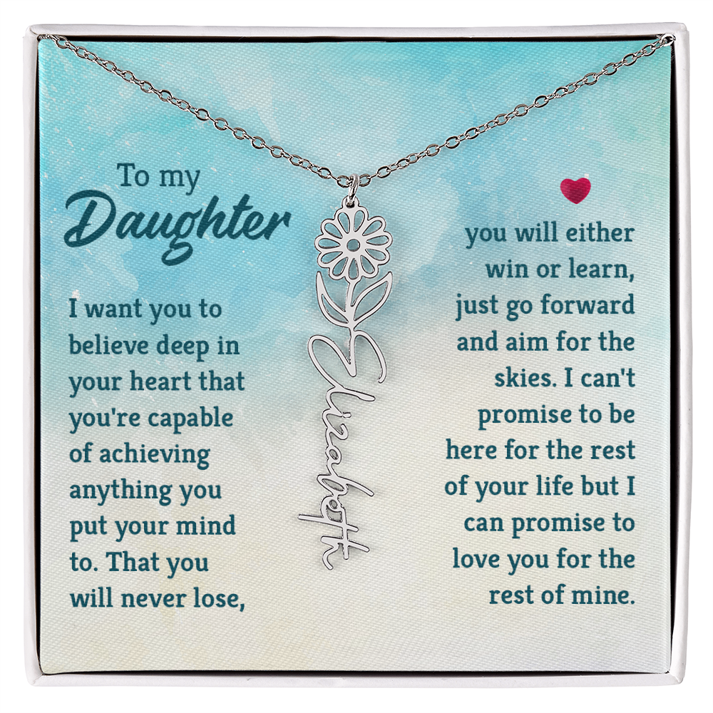 Birth Flower/Name Necklace