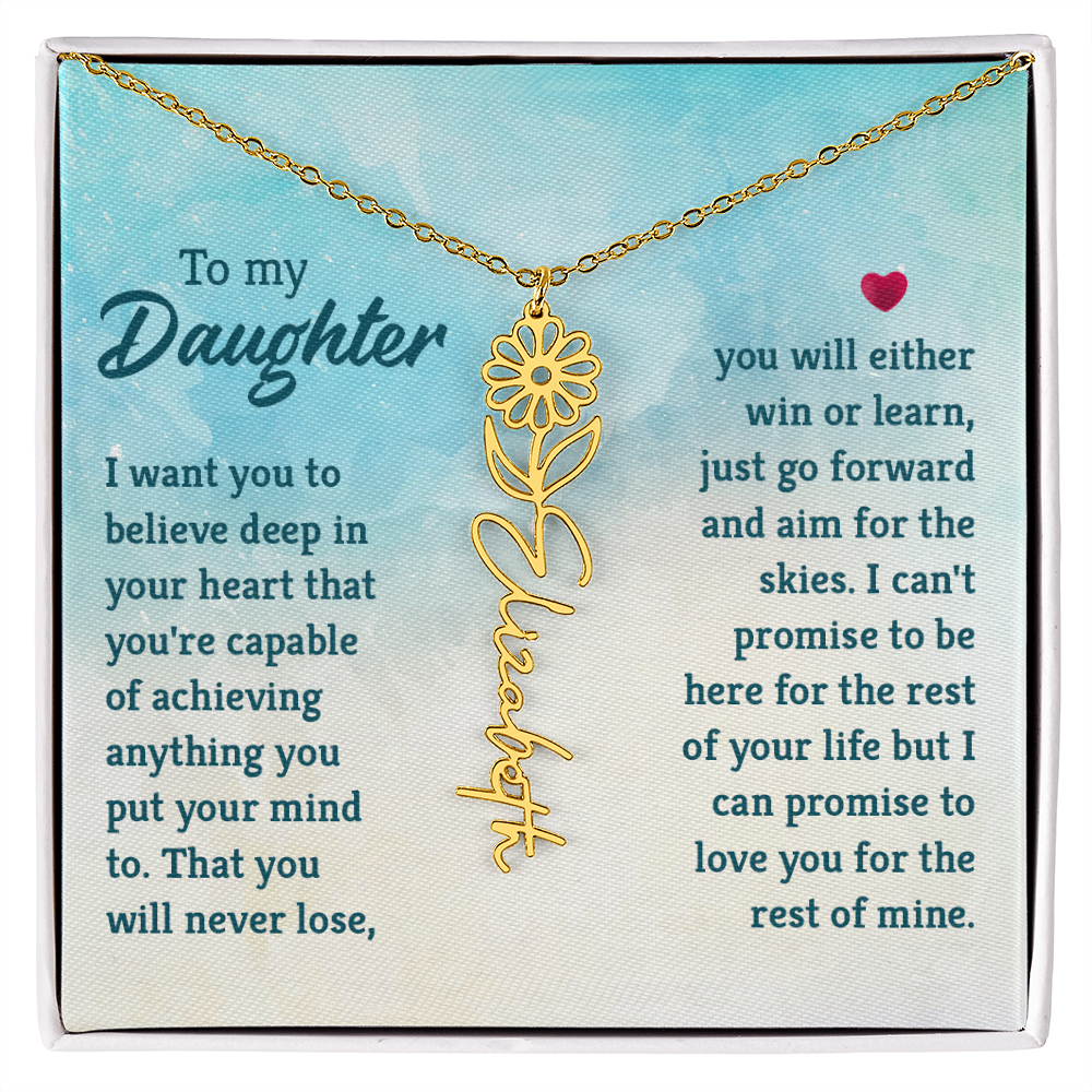 Birth Flower/Name Necklace