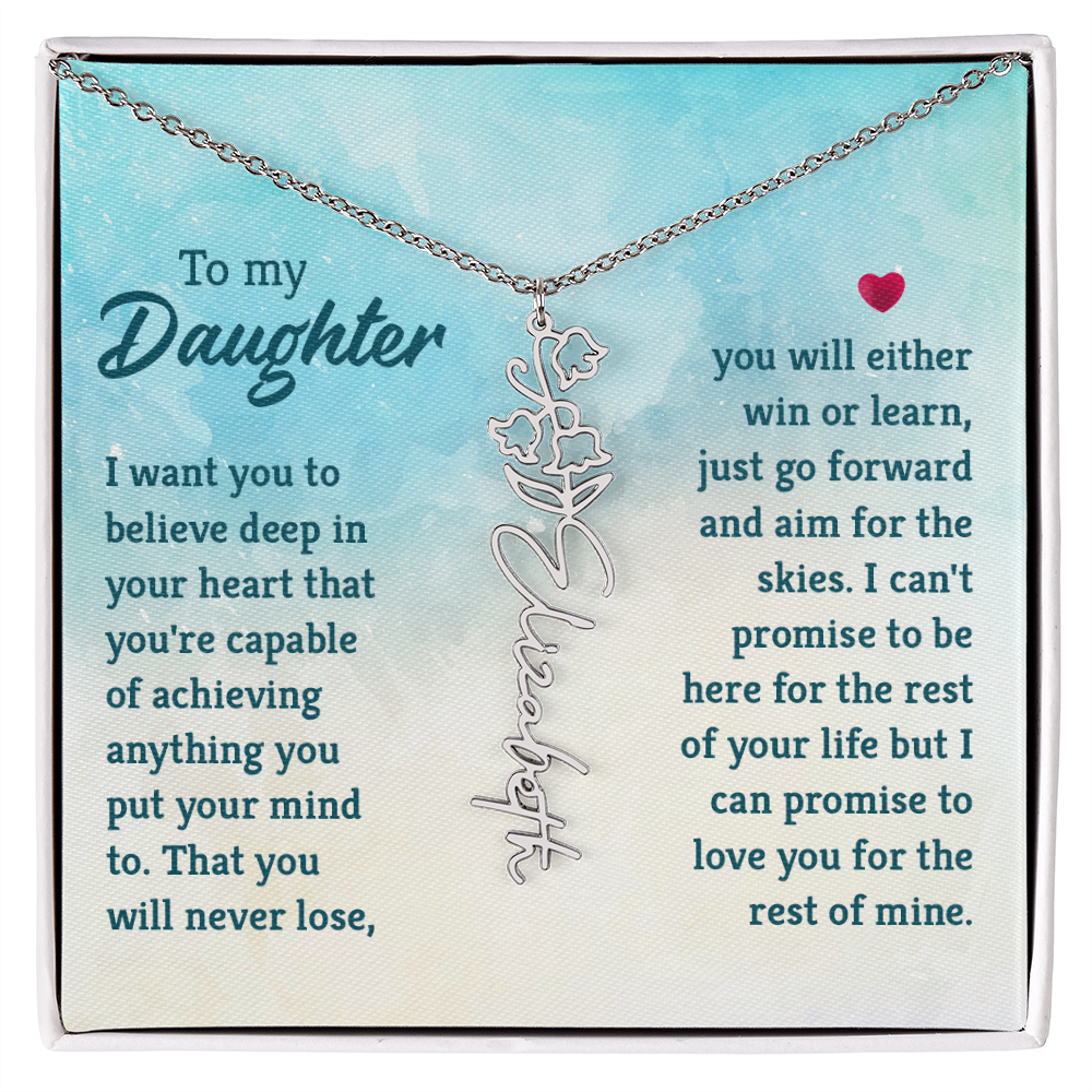 Birth Flower/Name Necklace