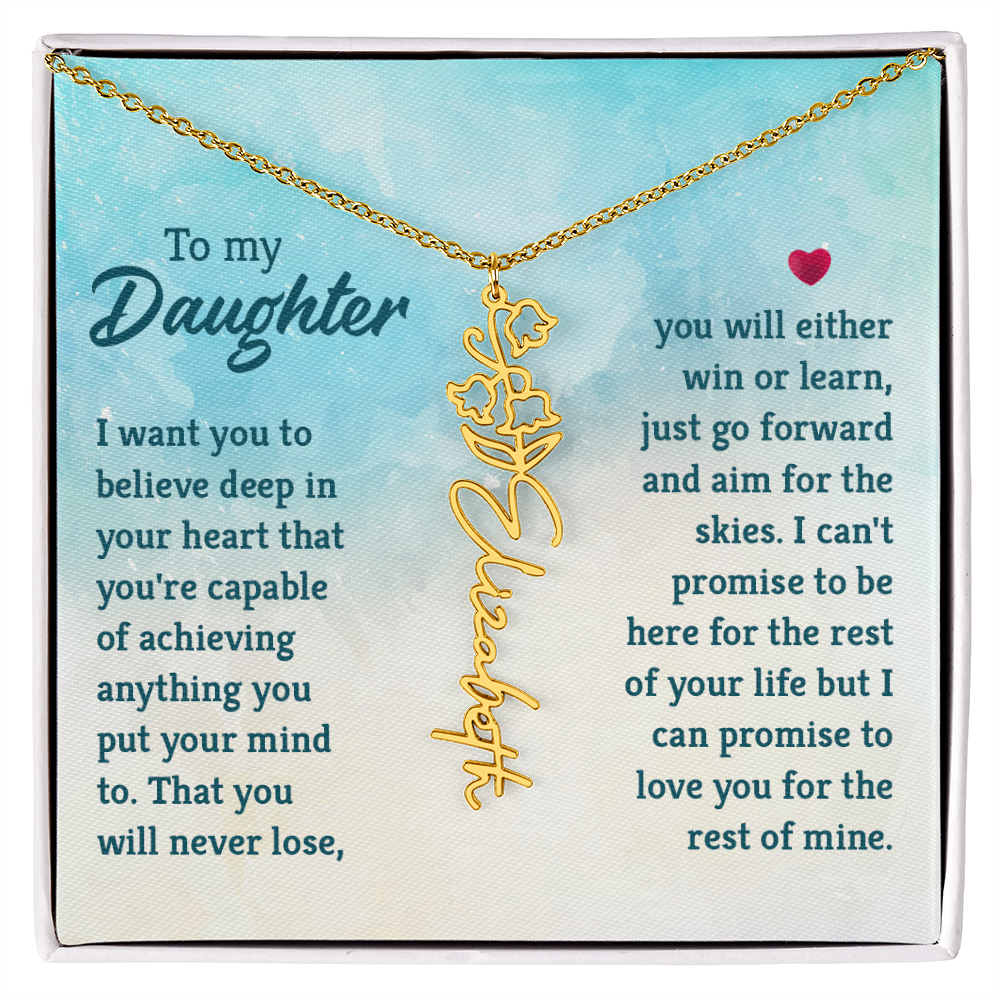Birth Flower/Name Necklace