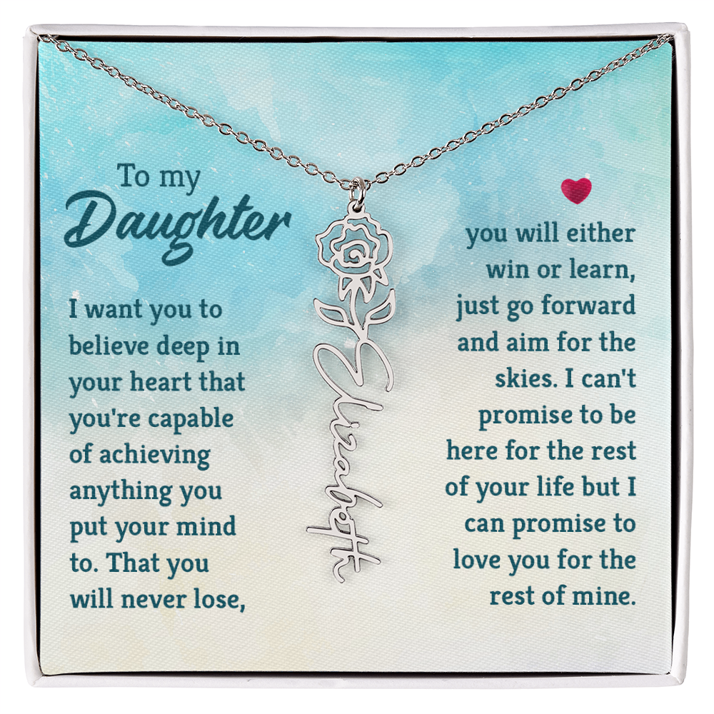 Birth Flower/Name Necklace