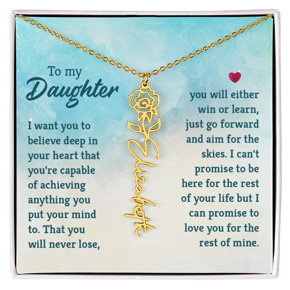 Birth Flower/Name Necklace