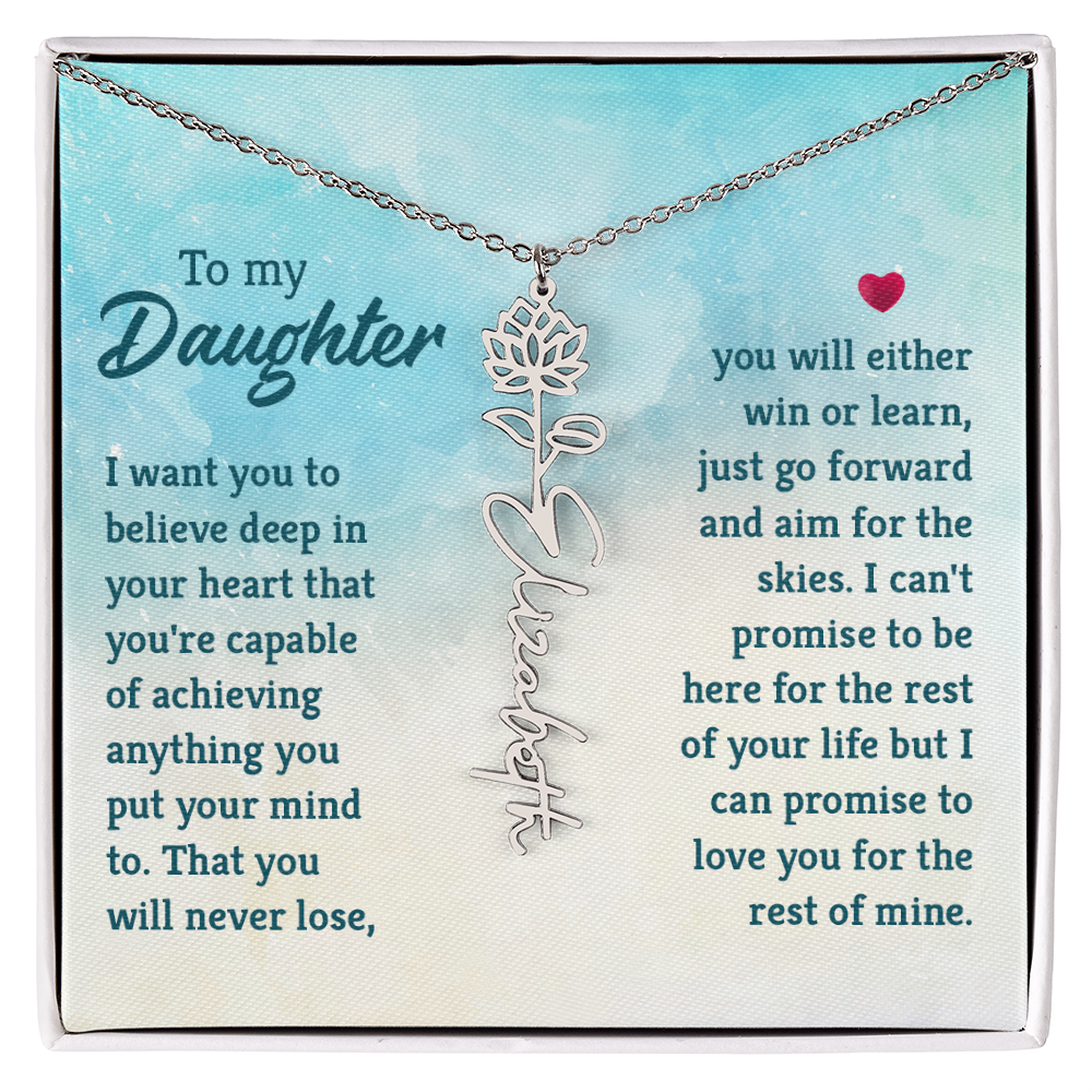 Birth Flower/Name Necklace