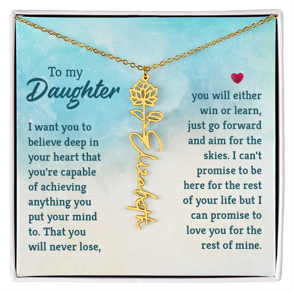 Birth Flower/Name Necklace