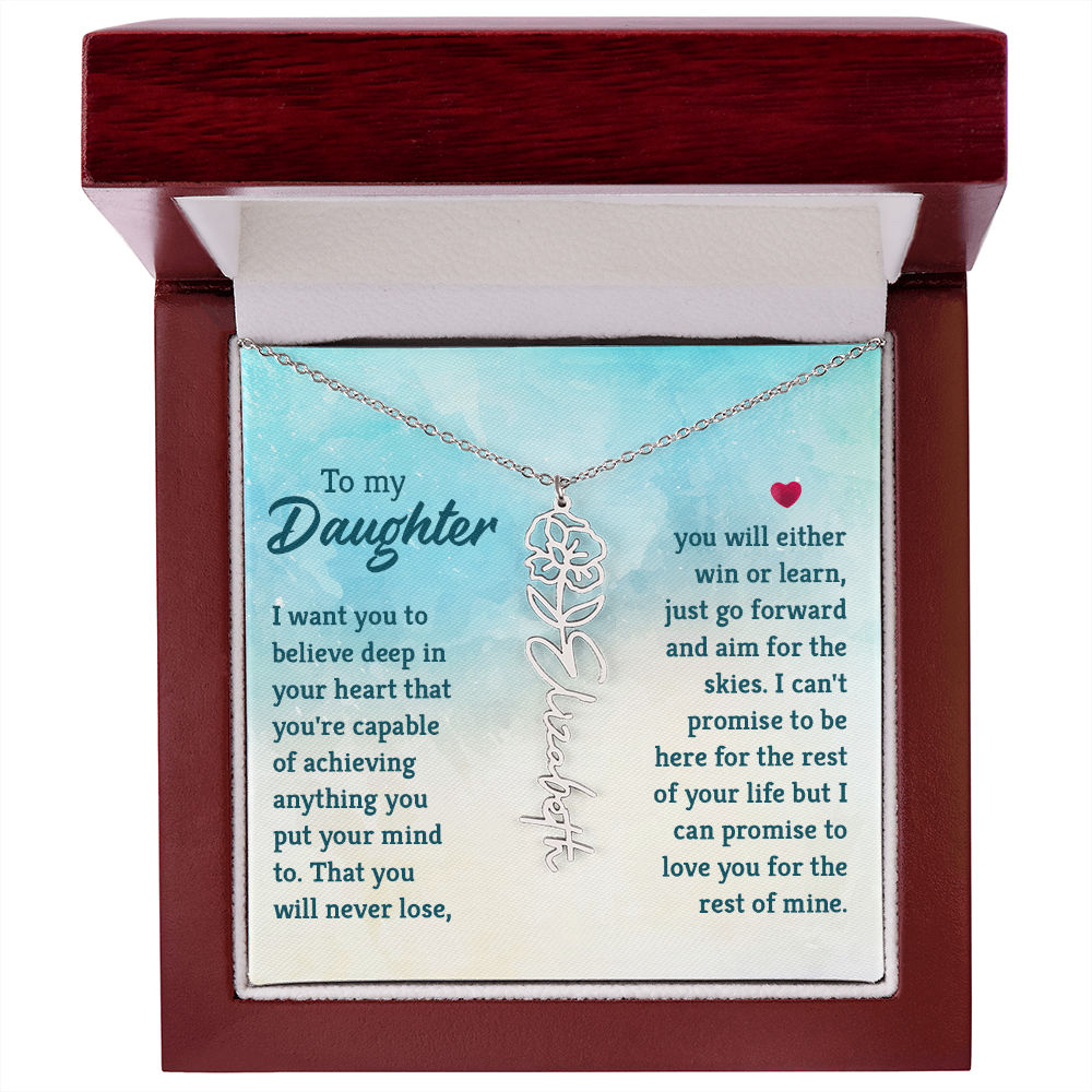 Birth Flower/Name Necklace