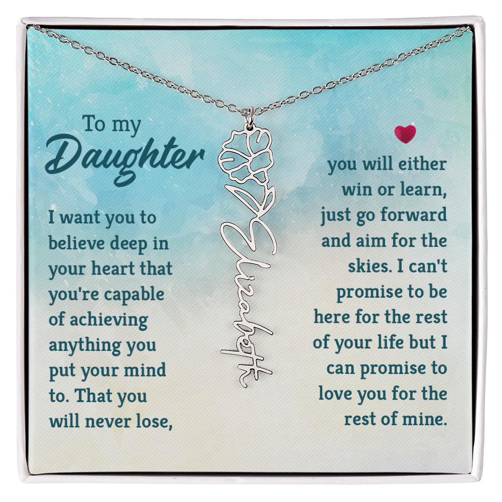 Birth Flower/Name Necklace