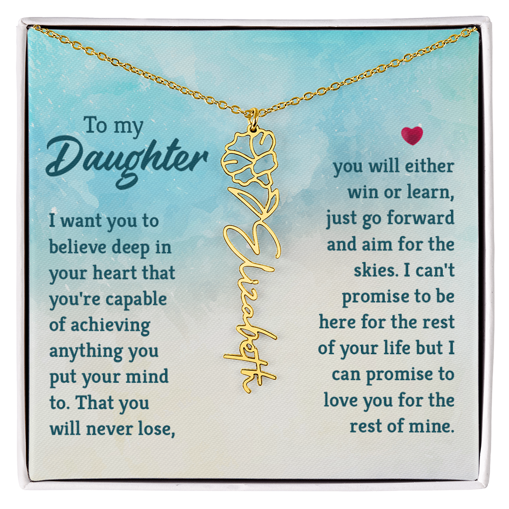 Birth Flower/Name Necklace