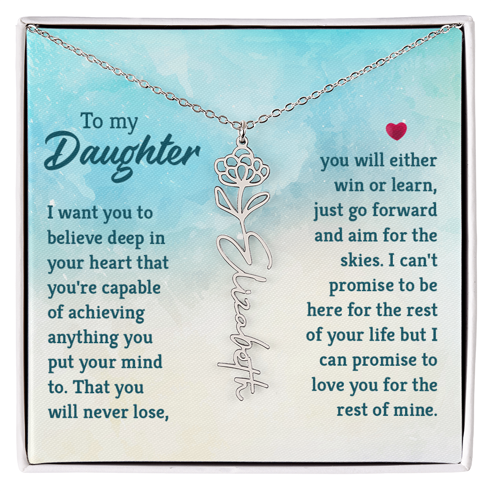 Birth Flower/Name Necklace