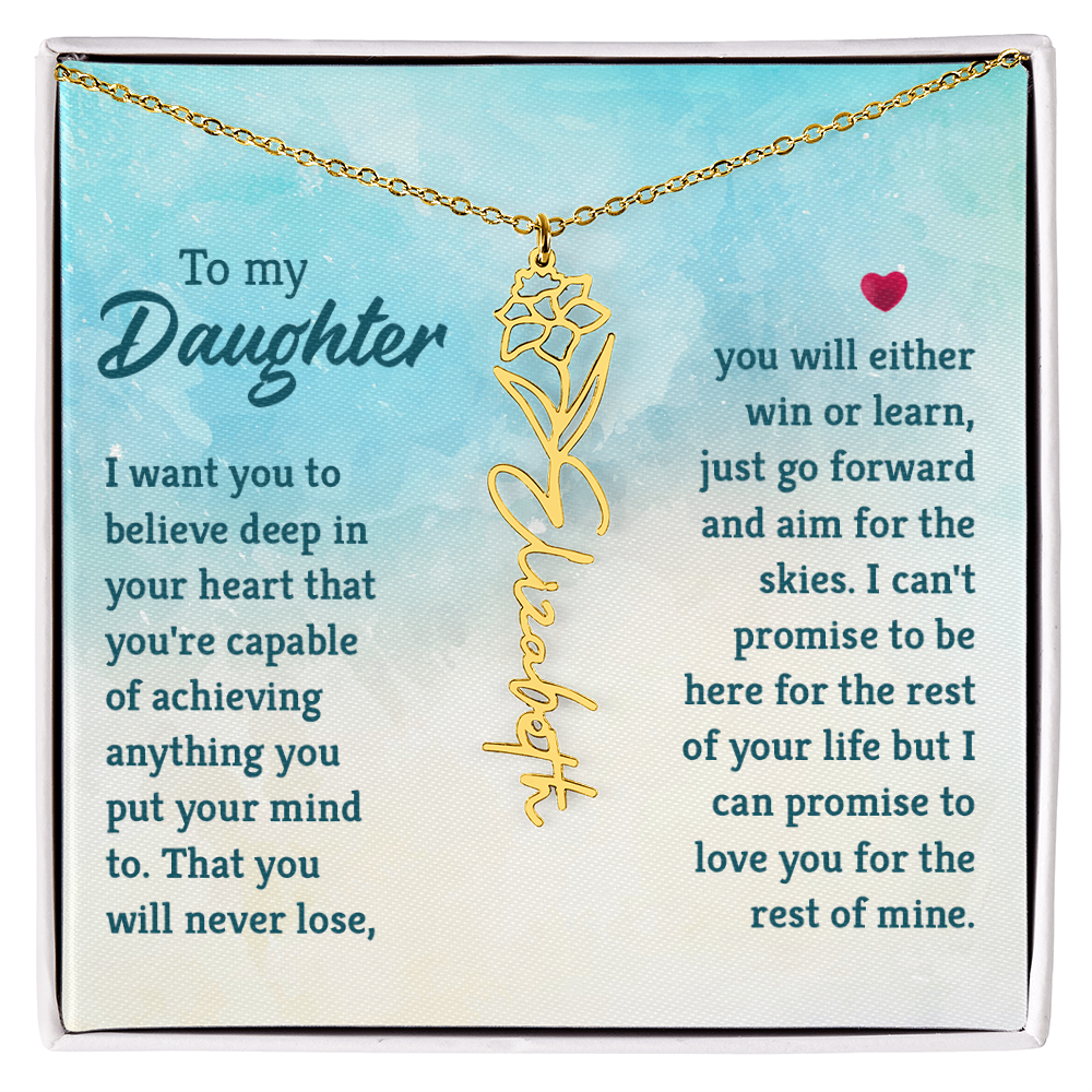 Birth Flower/Name Necklace